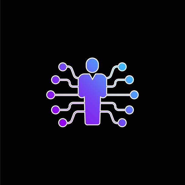 Ikona modrého přechodu umělé inteligence - Vektor, obrázek