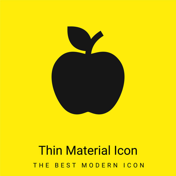 Apple minimal φωτεινό κίτρινο εικονίδιο υλικού - Διάνυσμα, εικόνα