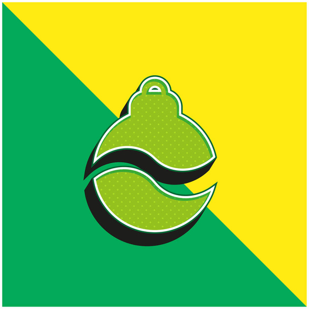 Bauble verde y amarillo moderno logotipo icono del vector 3d - Vector, imagen