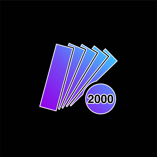 2000ピースカタログ青いグラデーションベクトルアイコン - ベクター画像