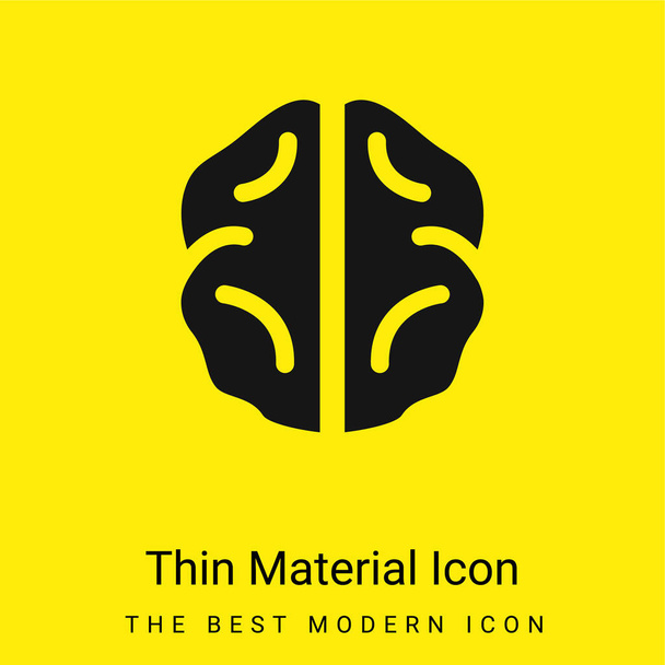 脳最小限明るい黄色の材料アイコン - ベクター画像