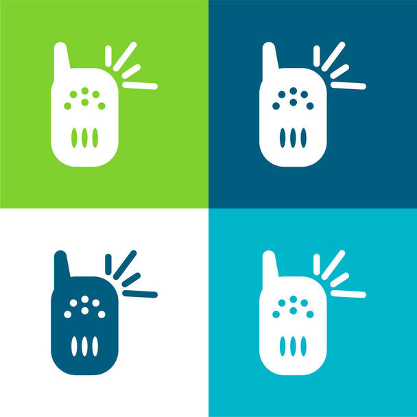 Baby Cry Detector Tool Płaskie cztery kolory minimalny zestaw ikon - Wektor, obraz