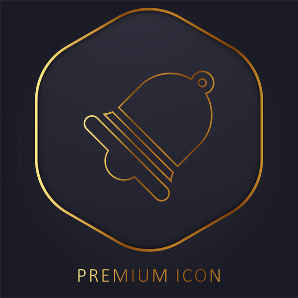 Bell gouden lijn premium logo of pictogram - Vector, afbeelding