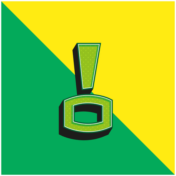 Logo Bitacoras Logo vectoriel 3d moderne vert et jaune - Vecteur, image
