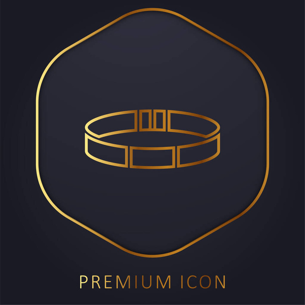 Bracelet golden line premium logo or icon - Vector, Image