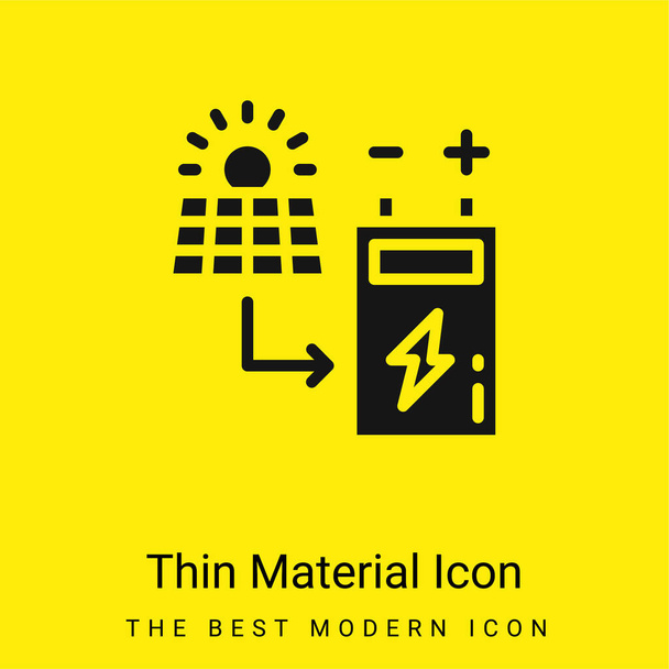 Батарея мінімальна яскраво-жовта піктограма матеріалу
 - Вектор, зображення