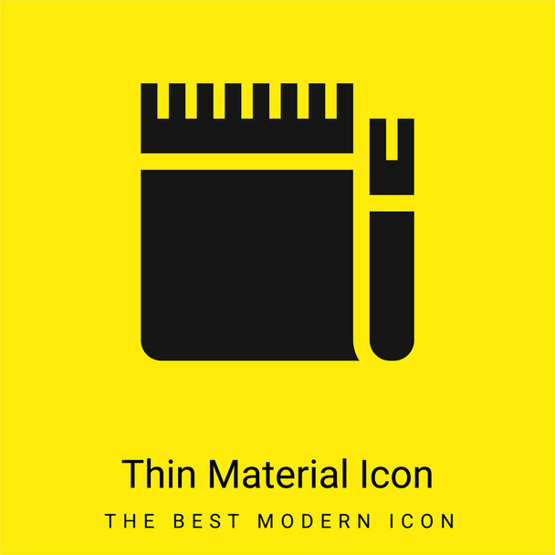 Manta mínima icono de material amarillo brillante - Vector, Imagen