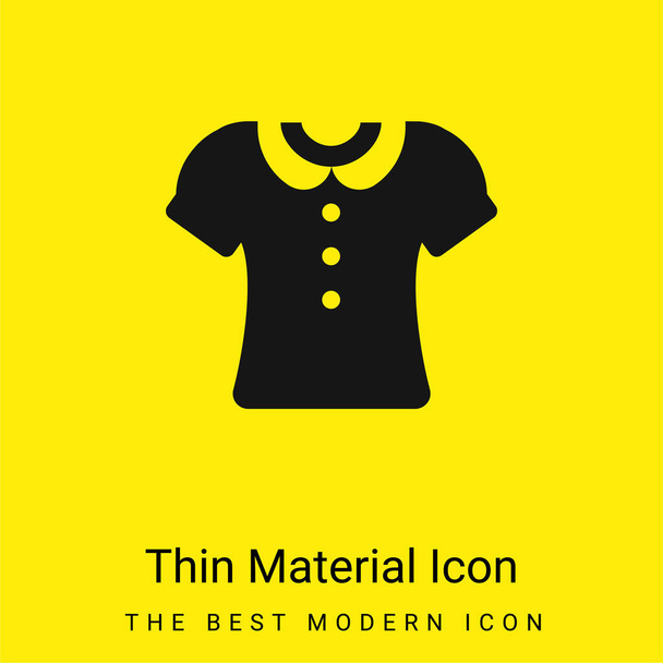 Μπλούζα ελάχιστο φωτεινό κίτρινο εικονίδιο υλικού - Διάνυσμα, εικόνα