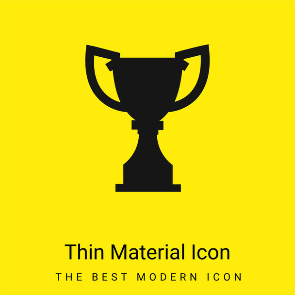 Premio Trofeo Silhouette minimale giallo brillante materiale icona - Vettoriali, immagini