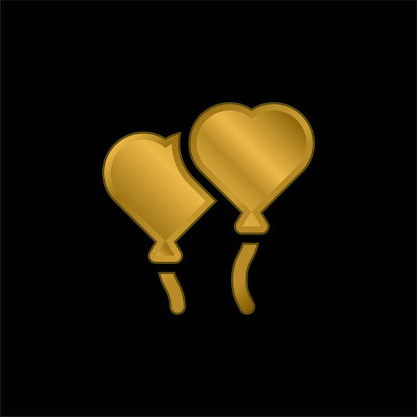 Ballon vergoldet metallisches Symbol oder Logo-Vektor - Vektor, Bild