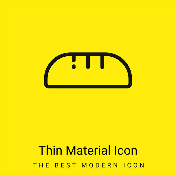 パン最小限の明るい黄色の材料アイコン - ベクター画像