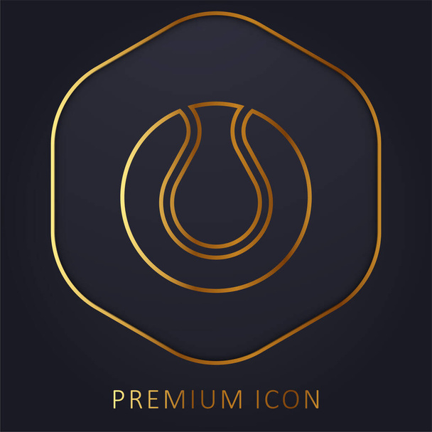 Кулькова золота лінія логотип або значок преміум-класу
 - Вектор, зображення