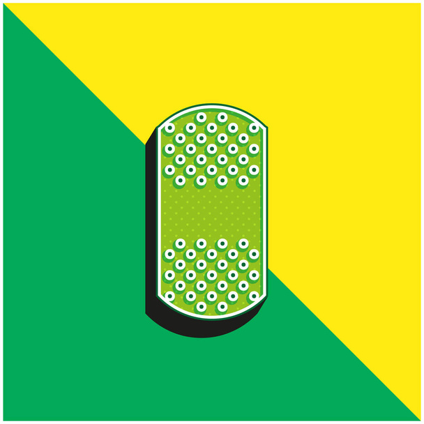 Band Aid Green и желтый современный 3d векторный логотип - Вектор,изображение