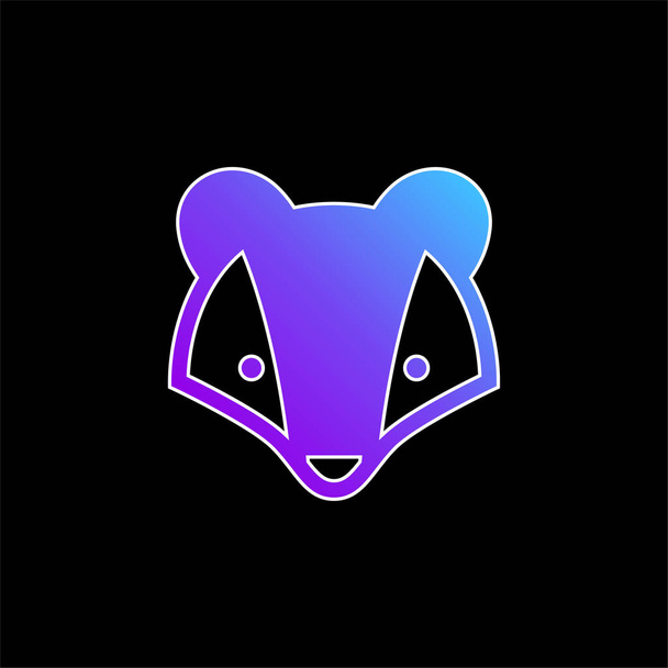 Vektorová ikona modrého přechodu Badger - Vektor, obrázek