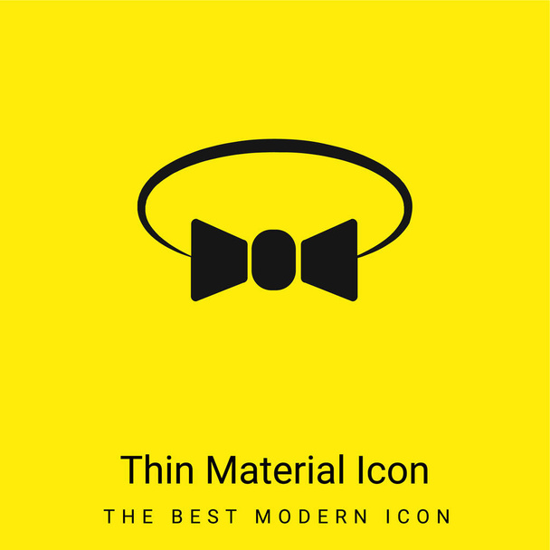 Bow Tie Variant minimal bright yellow material icon - Vector, Image