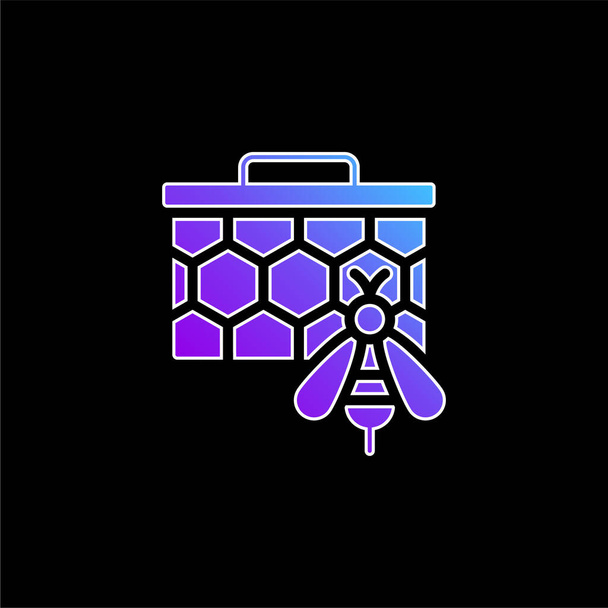 Včelí modrá ikona přechodu - Vektor, obrázek