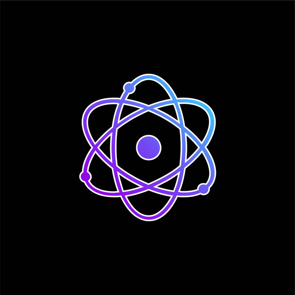 Symbole de science atome icône vectorielle de dégradé bleu - Vecteur, image