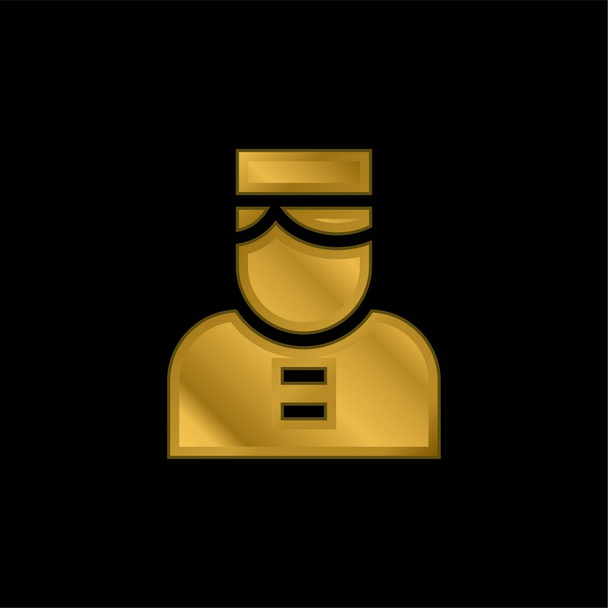 Позолоченная икона Bellboy или вектор логотипа - Вектор,изображение
