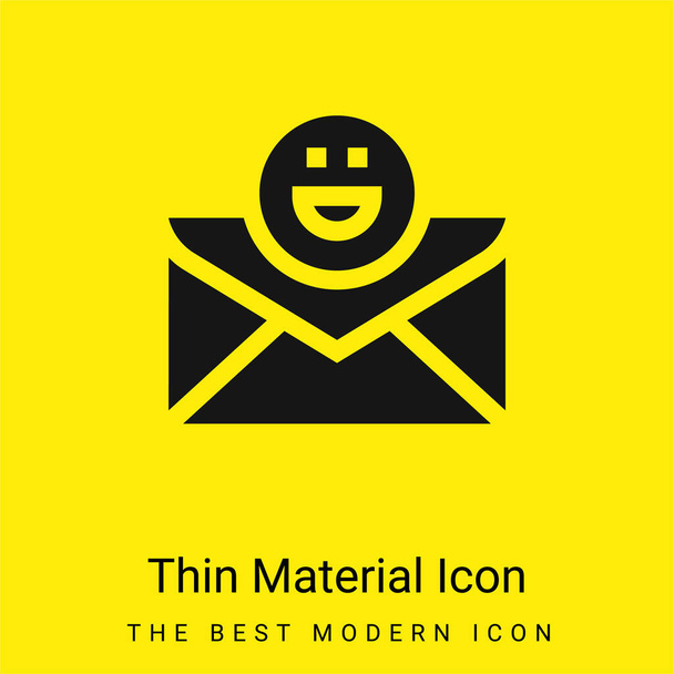 Attach minimal bright yellow material icon - Vector, Image
