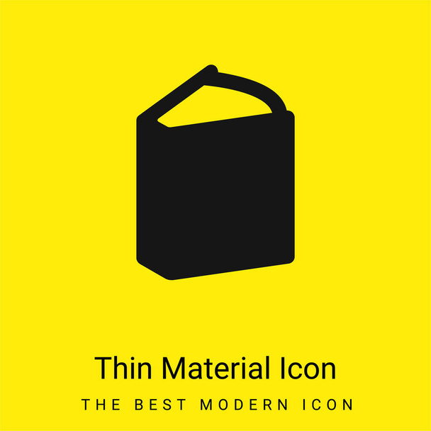 Big Book minimális fényes sárga anyag ikon - Vektor, kép
