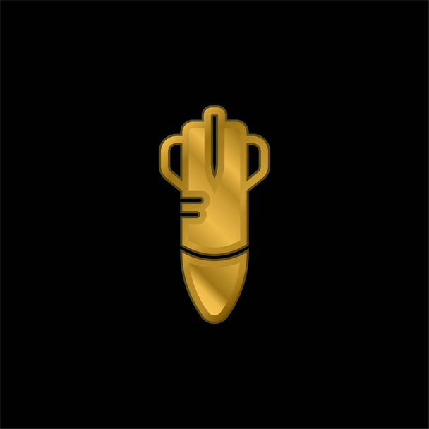 Бомба золота металева іконка або вектор логотипу
 - Вектор, зображення