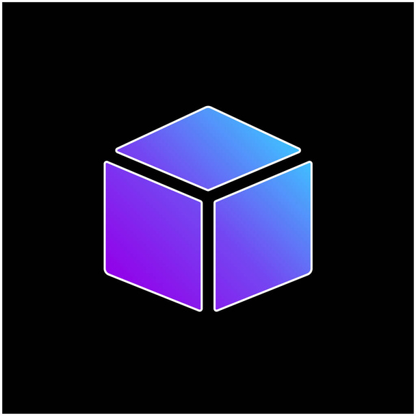 Box blue gradient vector icon - Vector, Image