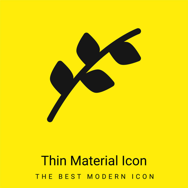Branch icona materiale giallo brillante minimo - Vettoriali, immagini