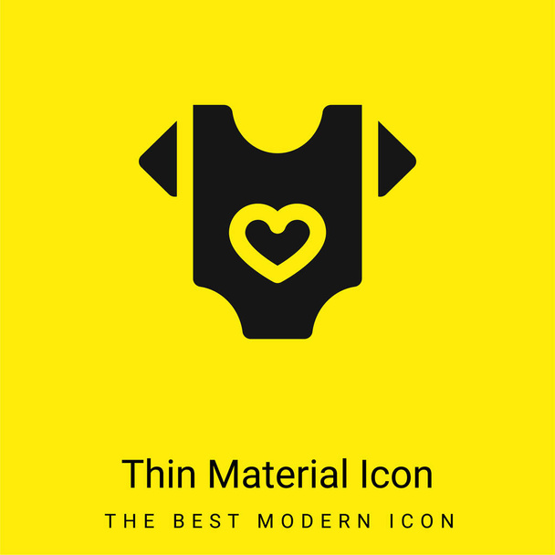 Baby Clothes icona minimale materiale giallo brillante - Vettoriali, immagini