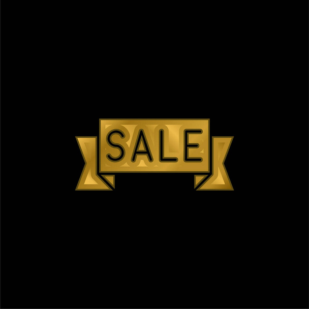 Black Friday gold plated metalic icon or logo vector - Vector, Image