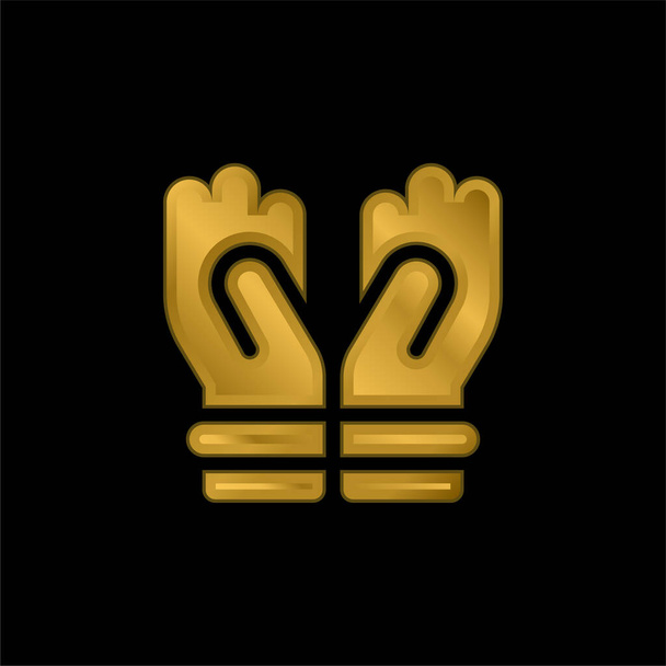 Благословенная золотая металлическая икона или вектор логотипа - Вектор,изображение