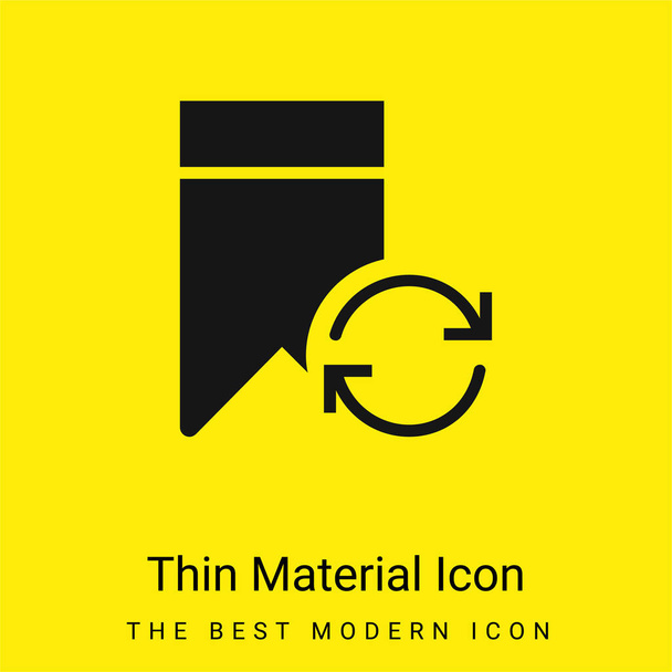 Signet minimal jaune vif icône matérielle - Vecteur, image