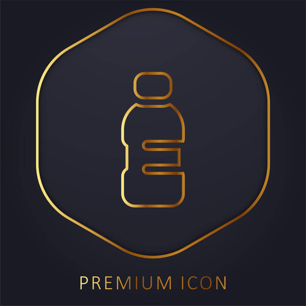 Пляшка золота лінія логотип або значок преміум-класу
 - Вектор, зображення