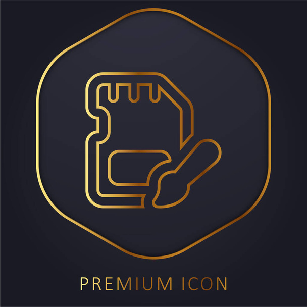 Kunst goldene Linie Premium-Logo oder Symbol - Vektor, Bild