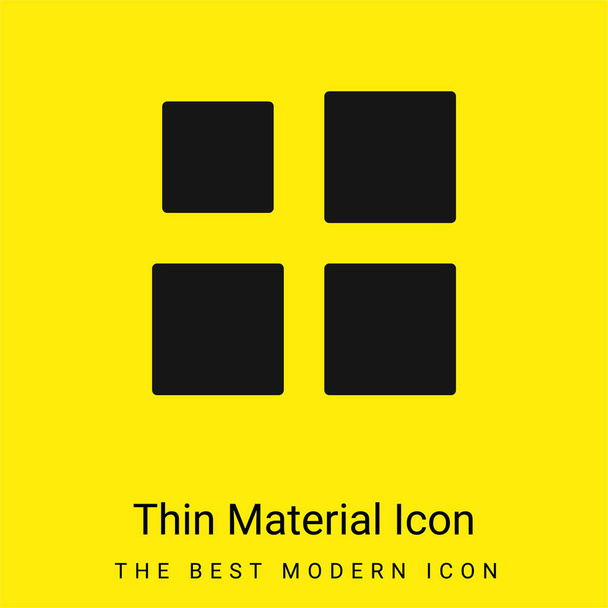 Array minimal bright yellow material icon - Vector, Image