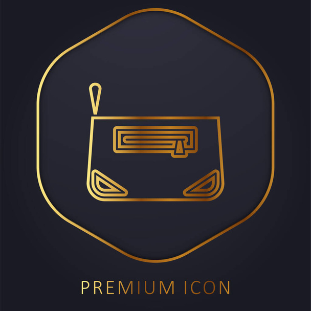 Bag kultainen linja palkkio logo tai kuvake - Vektori, kuva