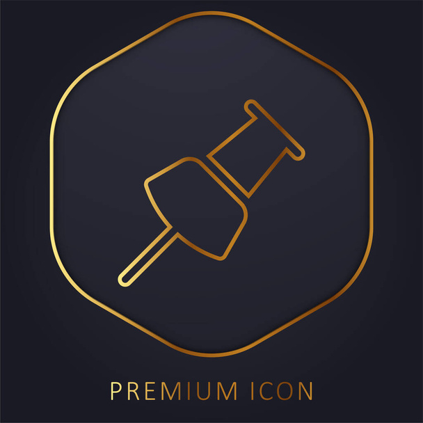Aanhangsel gouden lijn premium logo of pictogram - Vector, afbeelding