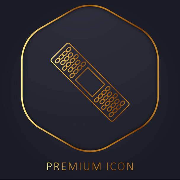 Band Aid gouden lijn premium logo of pictogram - Vector, afbeelding