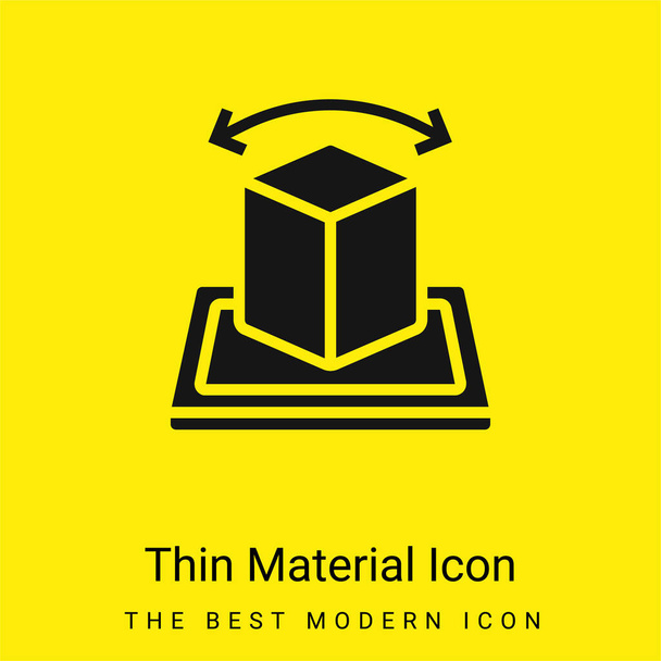 Augmented Reality minimal bright yellow material icon - Vector, Image