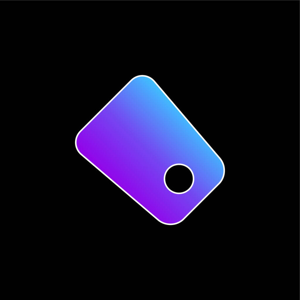 Icône vectorielle de dégradé bleu Tag noir - Vecteur, image