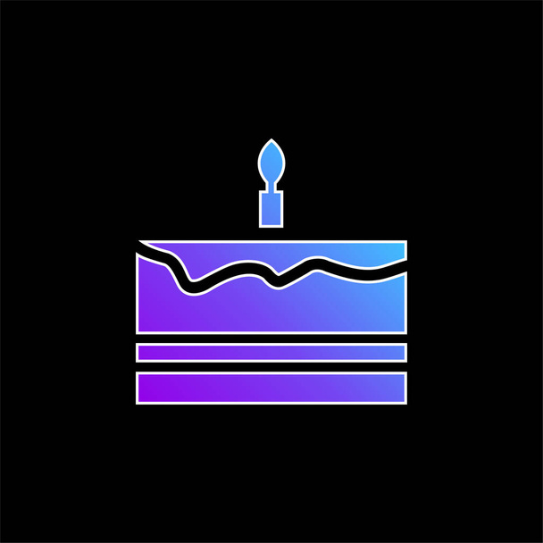 Syntymäpäivä kakku sininen kaltevuus vektori kuvake - Vektori, kuva