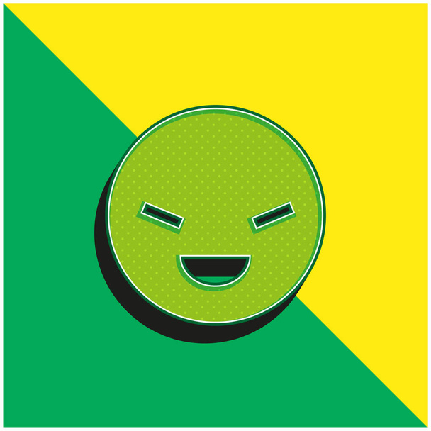 Beat Πράσινο και κίτρινο σύγχρονο 3d διάνυσμα εικονίδιο λογότυπο - Διάνυσμα, εικόνα