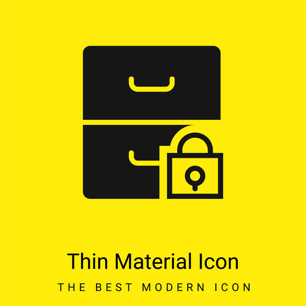 Arquivo mínimo ícone de material amarelo brilhante - Vetor, Imagem