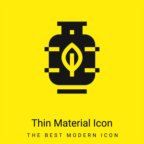 Minimalna jasnożółta ikona biogazu - Wektor, obraz
