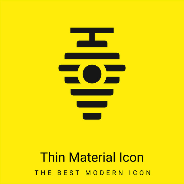 Ruche minimale icône matériau jaune vif - Vecteur, image