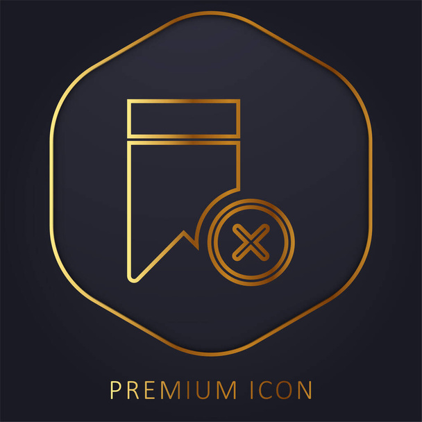 Lesezeichen Golden Line Premium-Logo oder -Symbol - Vektor, Bild