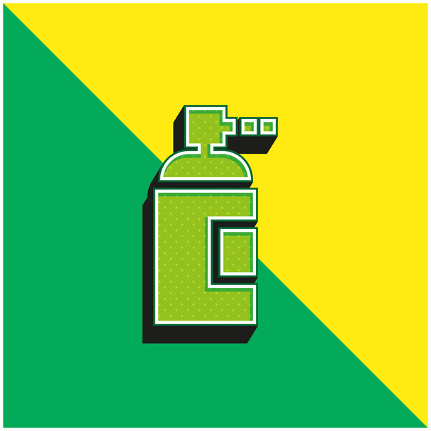 Аеросоль Зелений і жовтий сучасний 3d векторний логотип ікони - Вектор, зображення