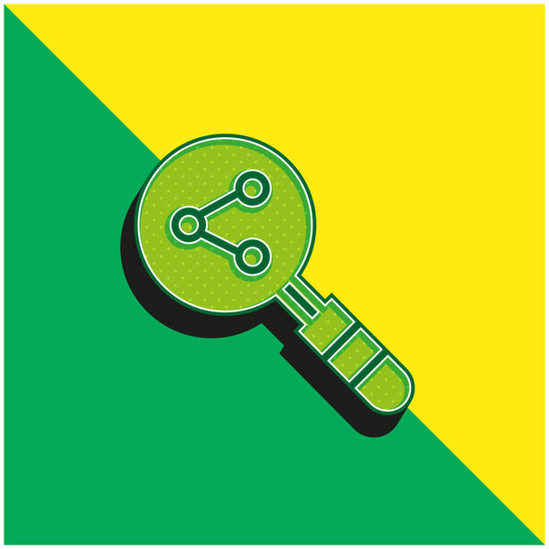 Аналітики Зелений і жовтий сучасний 3d векторний логотип ікони - Вектор, зображення
