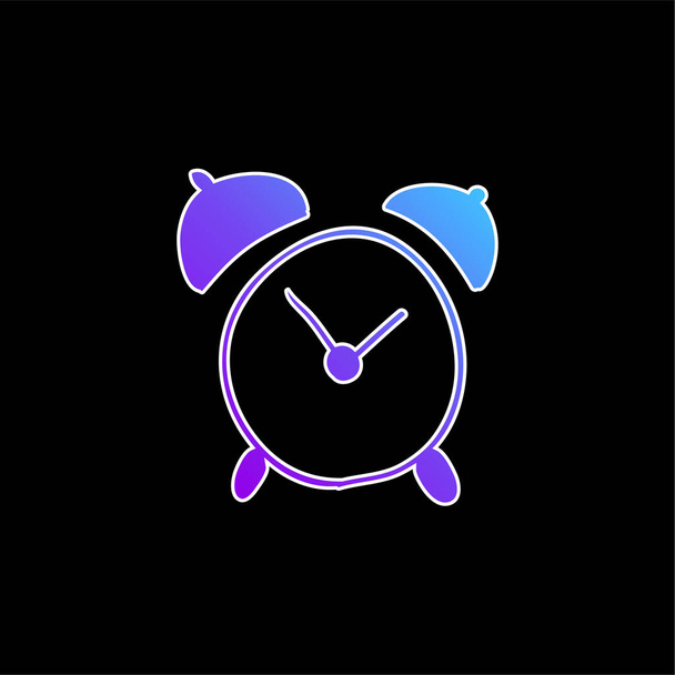 Alarm Clock Hand Drawn Tool blue gradient vector icon - Vector, Image