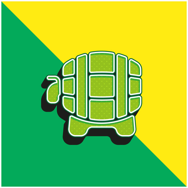 Barrel Logo vectoriel 3D moderne vert et jaune - Vecteur, image