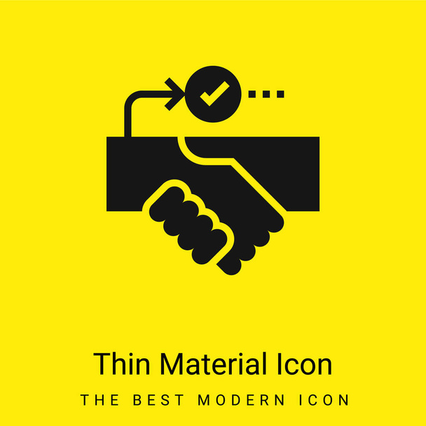 Suposição mínima ícone de material amarelo brilhante - Vetor, Imagem